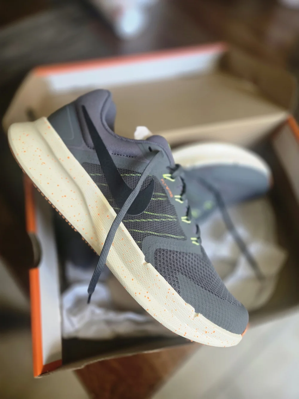 Nike Grey Running Shoes with Speckled Cream Sole